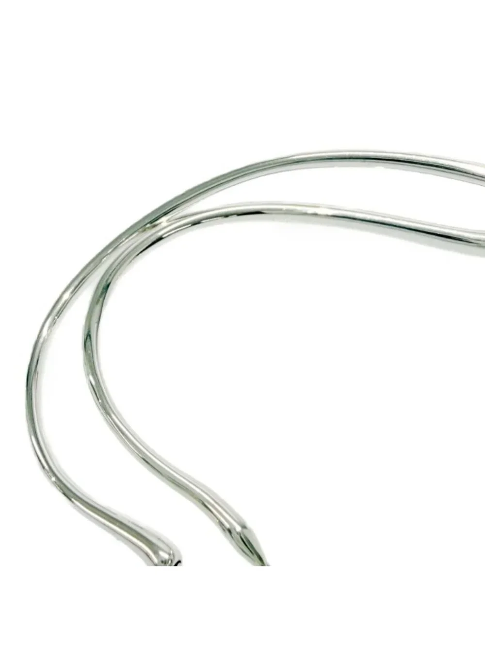 Tiffany & Co Silver Open Heart Hoop Earrings Large